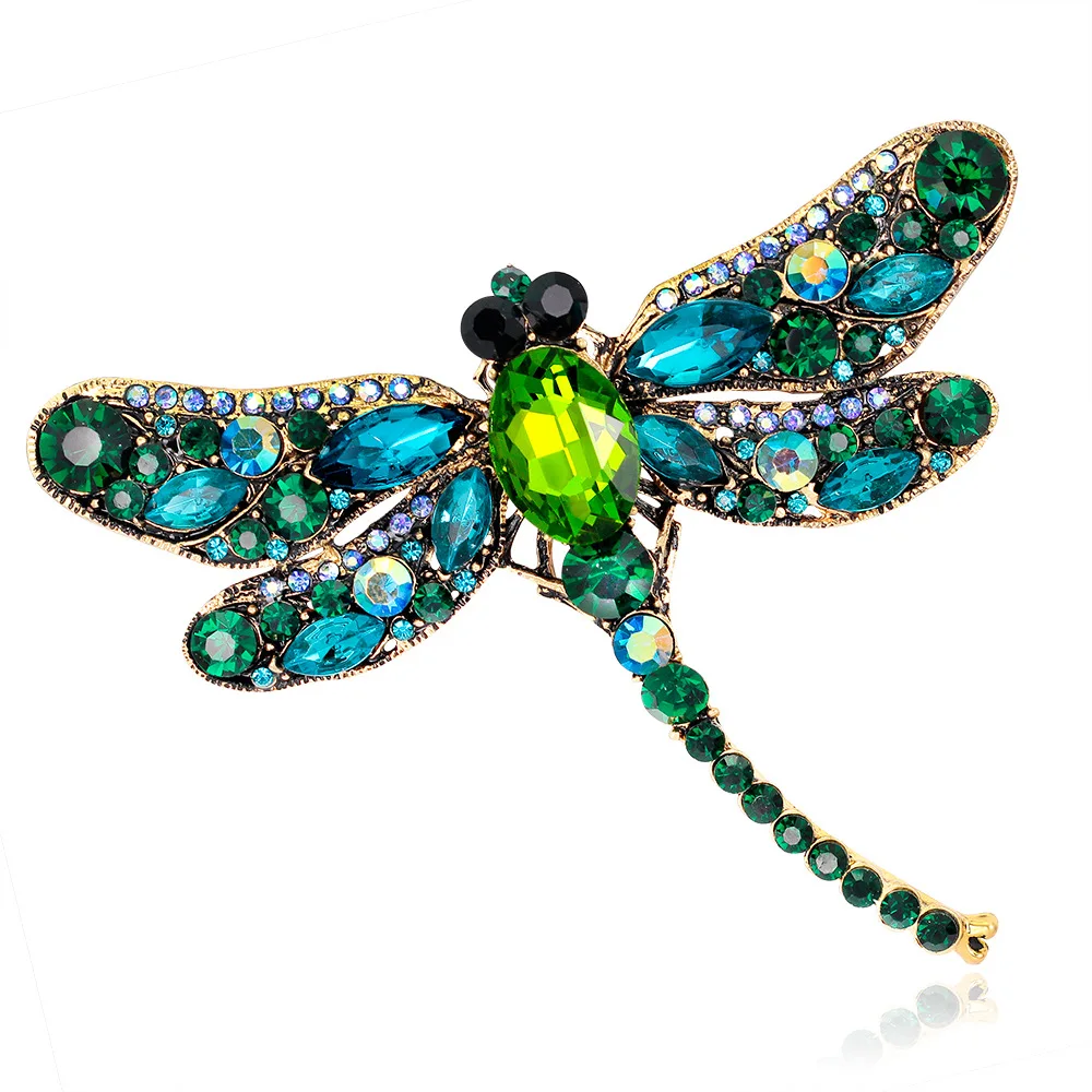 

Fashion Diamond Inlaid Dragonfly Animal Brooch Androgynous Brooch Coat Pin Brooch Accessories Valentine's Day Gift