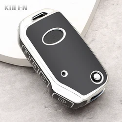 Premium TPU Car Key Case Cover - Durable Protective Shell (Silver Black)