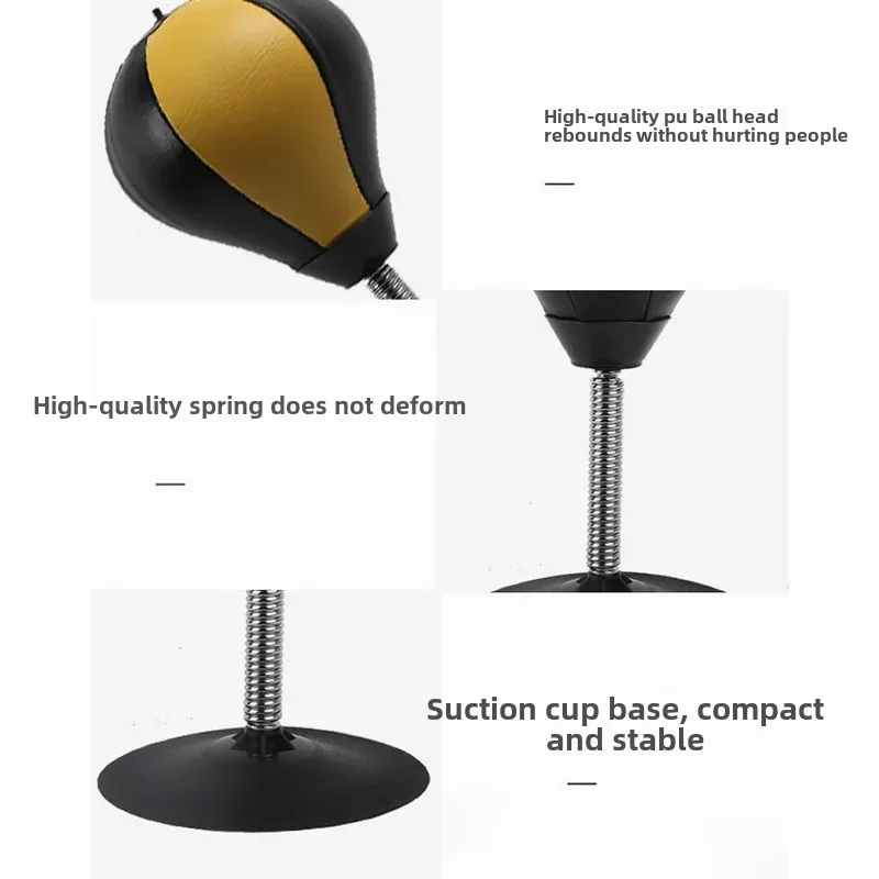 Speed Bag Training Ball Home Fitness Stress Relief Equipment Suction Cup Desk Top Punching Ball for Children And Adults