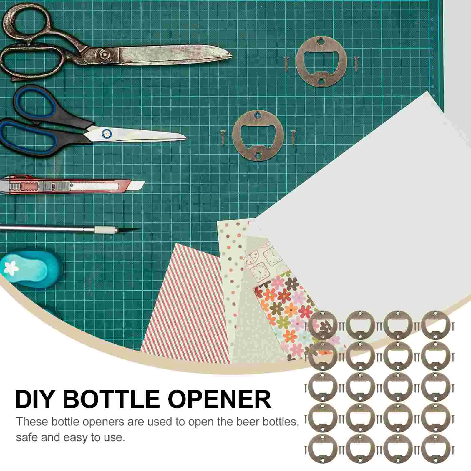 병따개 맥주 키트 삽입 하드웨어 DIY 라운드 부품 액세서리 삽입 금속 도구, 인서트 제작 나사 용품 도구 세트