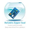 30-1Pc Transparent Vinyl Plastic ID Card Protector Case Bank Credit Card Protector ID Card Badge Holders Waterproof Storage Case 5