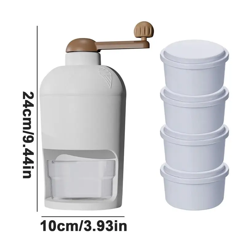 Ice Crusher Slushie Maker Hand Operated Shaved Ice Milkshake Maker Crushed Machine for Snow Cones Cocktails Kitchen Gadget