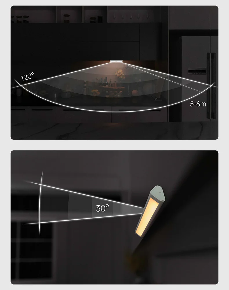 LED Induction Night Light Magnetic Design 2-level Brightness Human Body Sensor 3