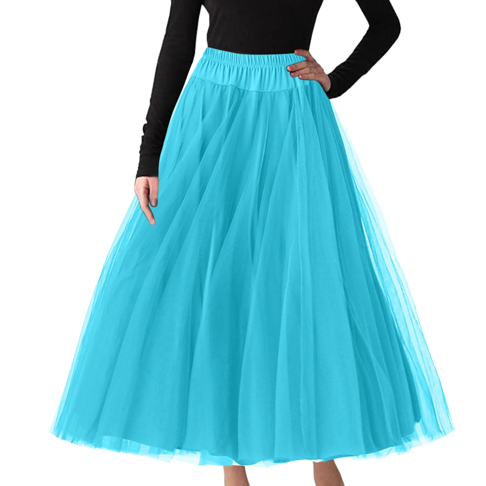 Lange tule rok voor dames, grote maten, puffy tutu rok, tule rok