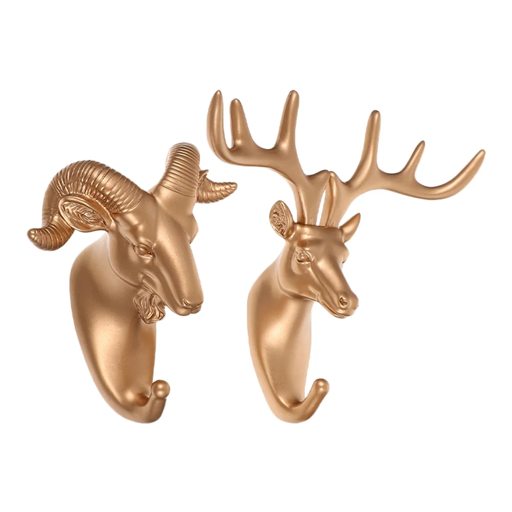 

2pcs Animal Shaped Wall Hook Wall Coat Hook Clothing Hook Wall Hanger for Home