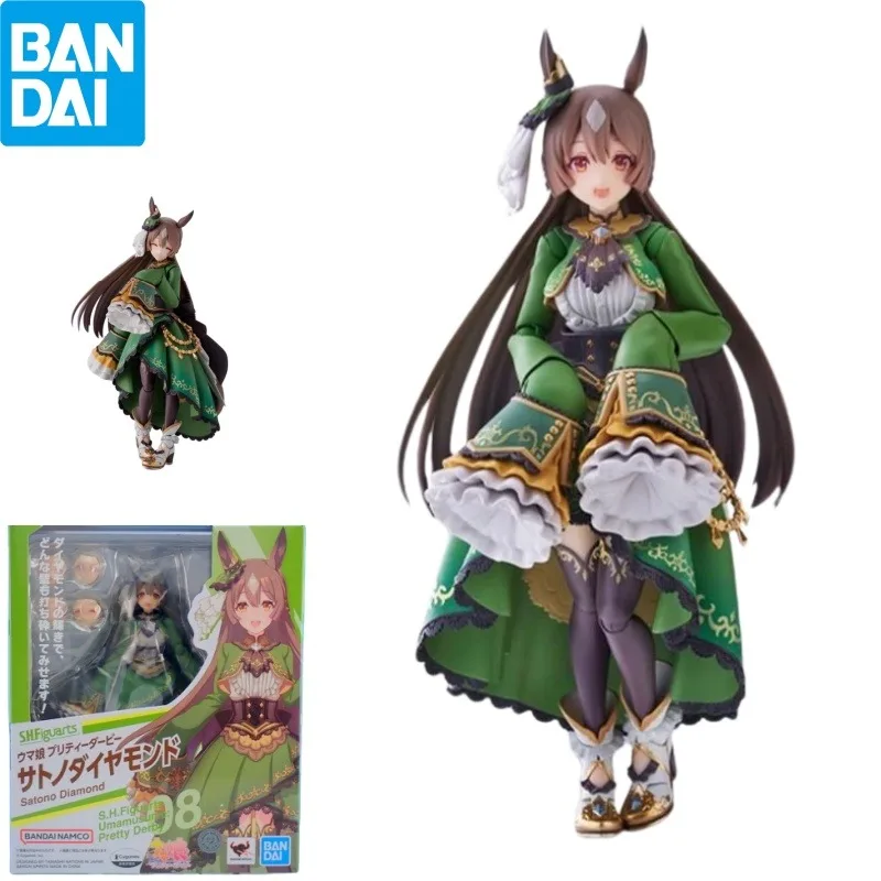 

In Stock Bandai Original SHF Umamusume Pretty Derby Satono Diamond Action Figure Toys For Boys Girls Kids Gift Collectible Model