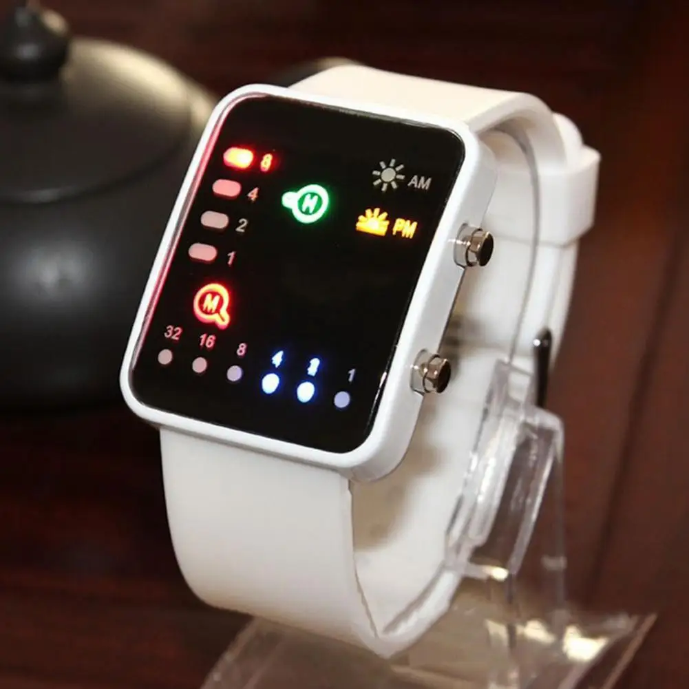 Keys Function Attractive Scratch-resistant Binary Watch Buttons Battery Supply for Work