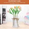 Vintage For Centerpieces Retro Milk Bottle Pitcher with Handle Iron Flower Pot White Jug Room Dried For Centerpieces 5
