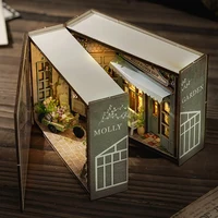 Mini Doll House DIY Small House 3D Puzzle Assembly Building Model Toys Home Bedroom Decoration With Furniture LED Lights Gifts 5