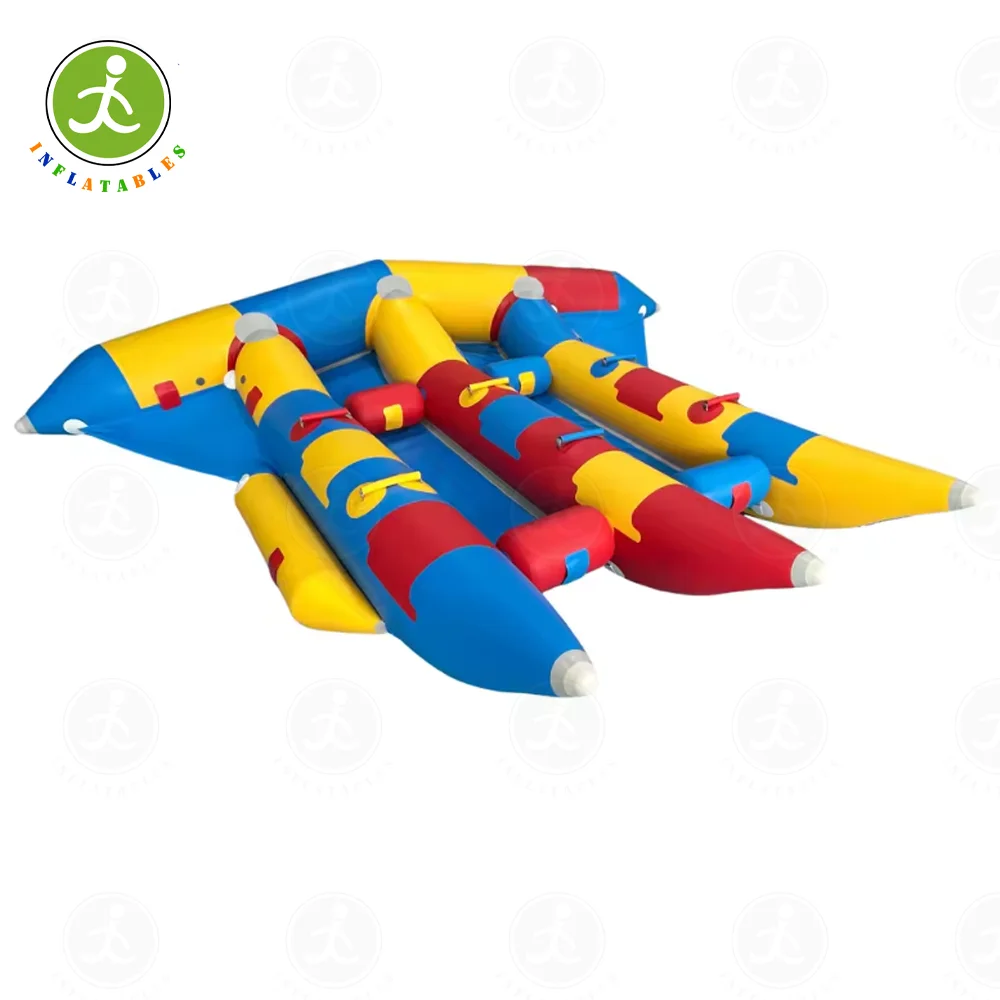 Customizable water toys crazy giant inflatable flying fish water sports banana boat flying fish tube towing amusemen