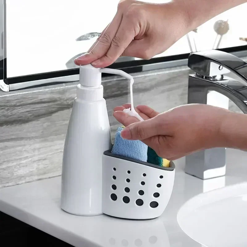 1PCS Concise White Separately Bottled Suitable Lotion Shower Gel Storage Bottle Storage Bath Towel Rack Home Bathroom Supplies