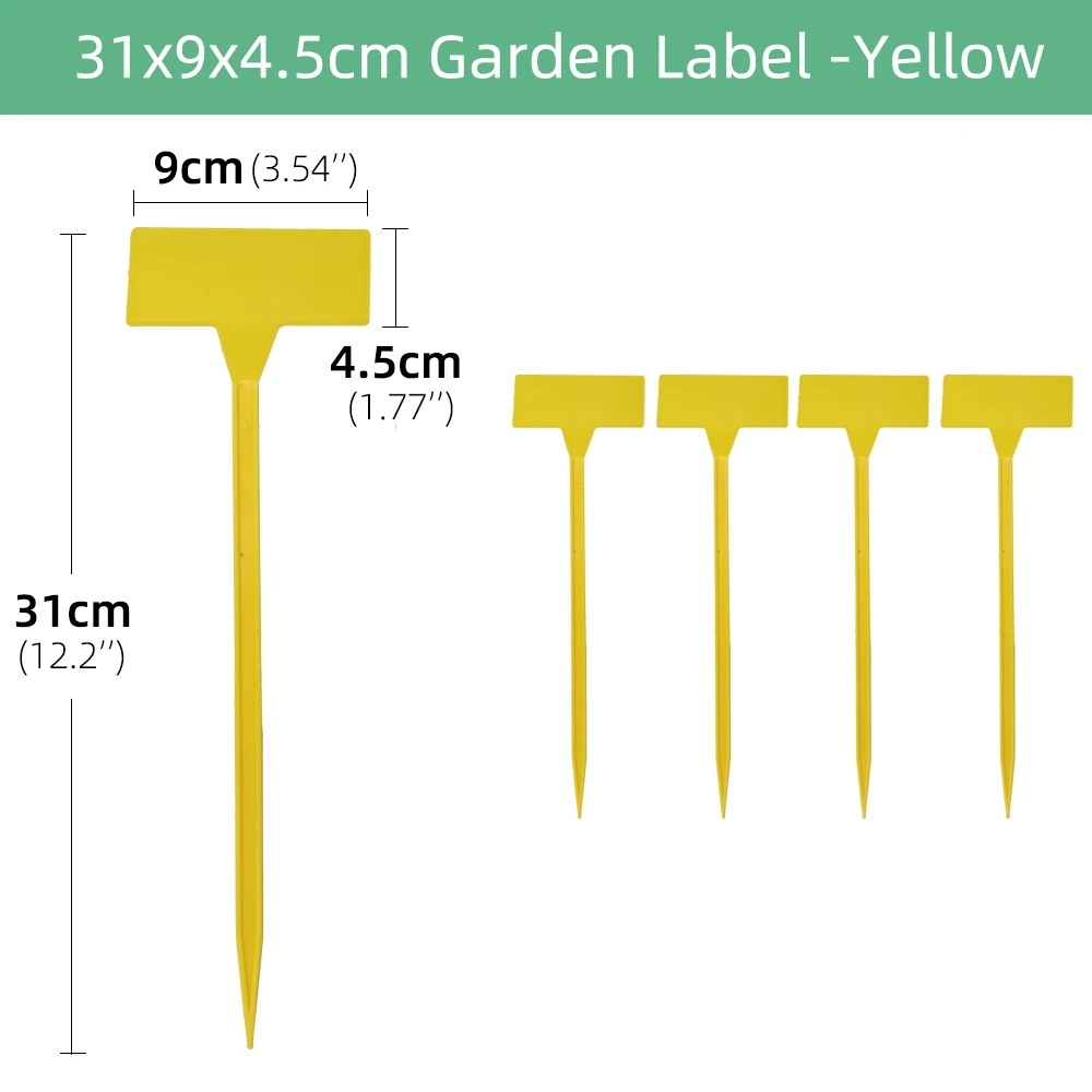 Durable Waterproof Plastic Garden Plant Labels - Set of 5/10 Nursery Tags for Herbs and Flowers Classification