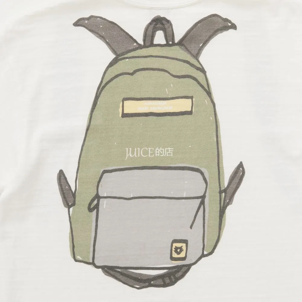 HUMAN MADE Creative Cartoon Backpack Backpack Short Sleeve T-shirt Short Sleeve T-shirt Printed LOoose Casual Skateboard round