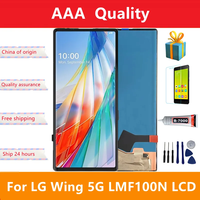 Display Lcd Super Amoled Originale Per Lg Wing 5G Display Lcd Per Lg Wing 5G Lmf100N Display Lcd Touch Digitizer Assembly