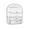Transparent Desk Makeup Organizer Box, Large Capacity Cosmetic Jewelry Storage Drawer Bathroom Dressing Table Sundries Container 6