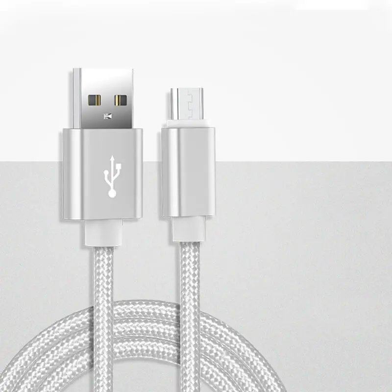Premium Nylon Braided Micro USB Charger - Quick Charge Cable, Multiple Colors & Lengths