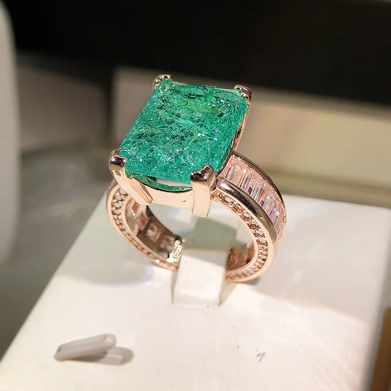 Silver cross ring silver heart ring silver rose ring silver rings silver ring gold plated silver ring emerald gemstone ring golden ring gemstone ring gold rings 18K gold S925 silver emerald Paraiba couples ring for women full diamond zircon engagement gift jewelry