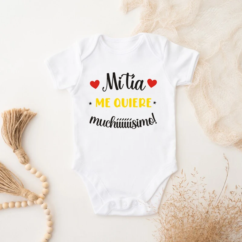 

New Baby Bodysuits My Aunt Loves Me Very Much Print Baby Romper Toddler Casual Jumpsuit Girls Boys Cute Clothes Newborn Rompers