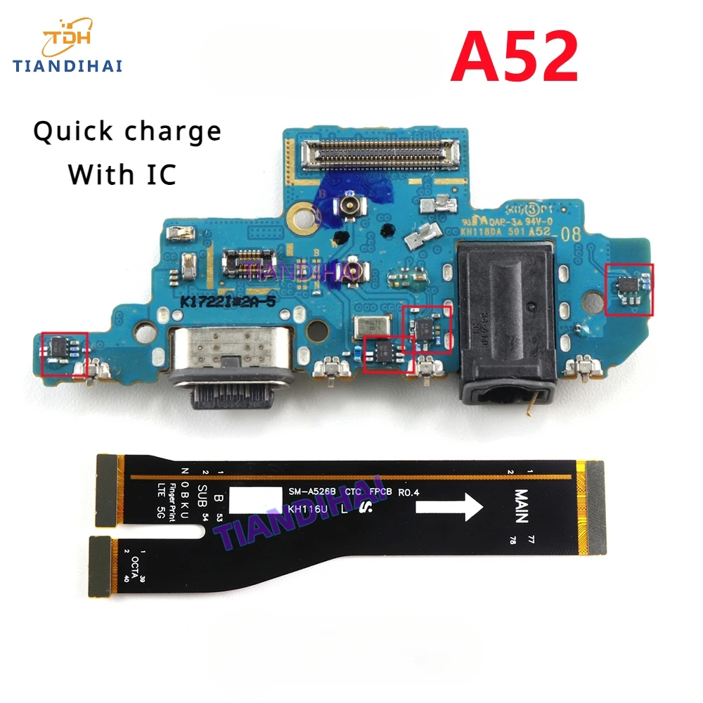

USB Micro зарядное устройство порт для зарядки док-станция коннектор материнская плата для Samsung Galaxy A52 A525 4G A526 A526B стандартная материнская плата гибкий кабель