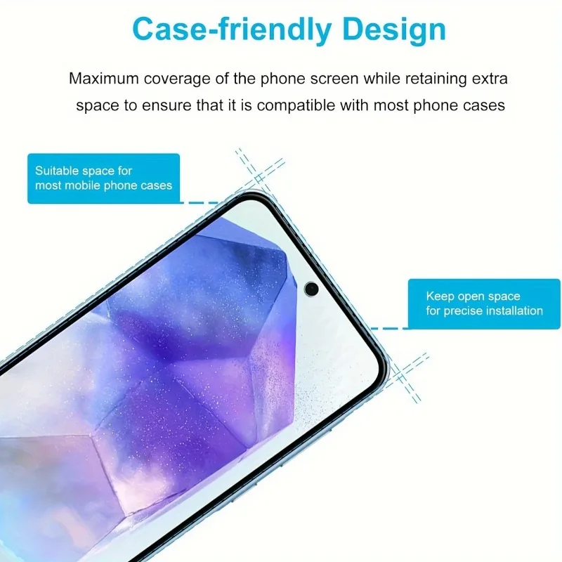 Premium Tempered Glass Screen Protector - 3-Pack Transparent HD Clear
