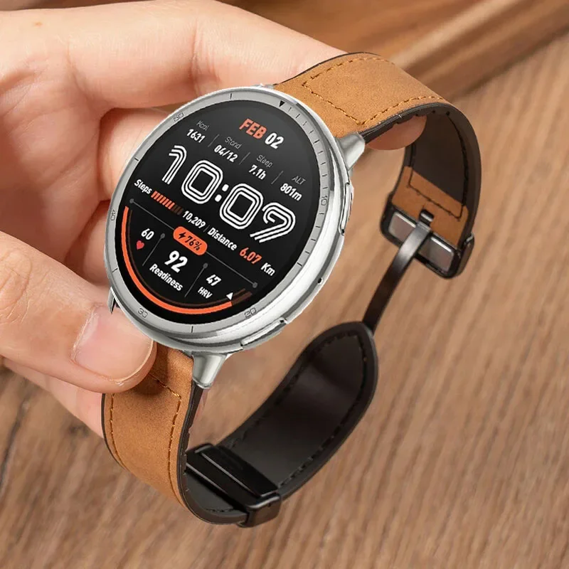 Elegant Leather Silicone Strap - Premium 20/22mm Band