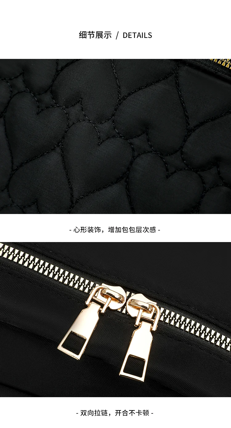 Gesteppter Nylon-Rucksack mit großem Fassungsvermögen für Damen, modischer Pendler-Rucksack in mehreren Farben erhältlich – Detail 17