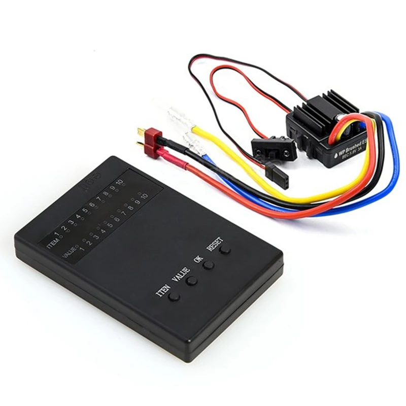 

80A Brushed 1080 Speed Controller Waterproof ESC Replacement Accessories With Program Card For 1: 10 1/8 WP Track Car