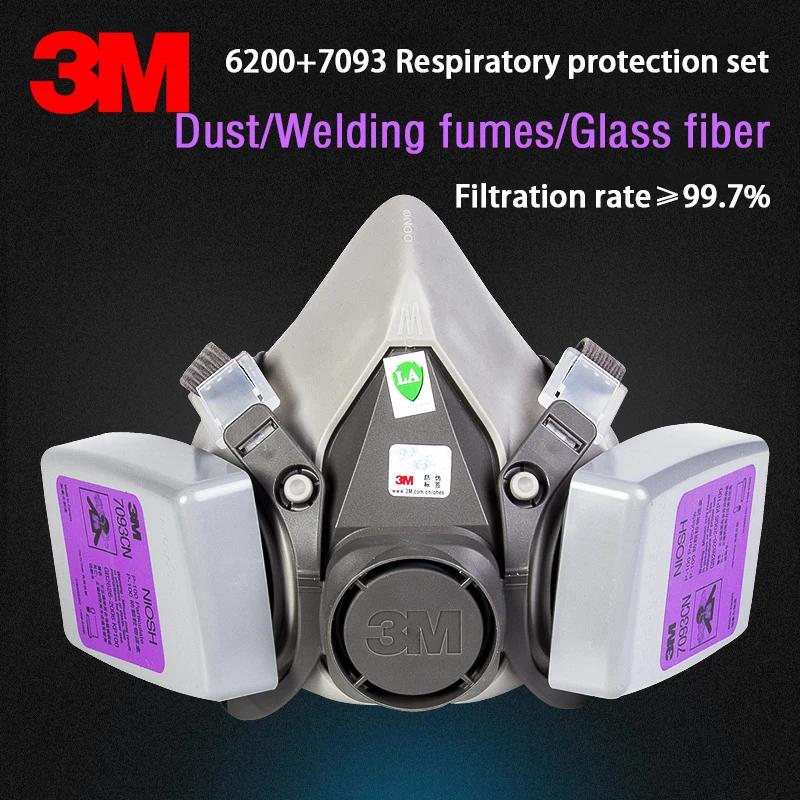 Demi-masque 6200 + Filtres 7093 P100 3-en-1 Lot Protection Respiratoire