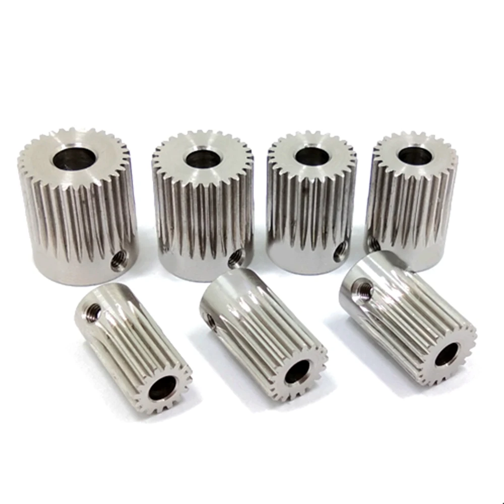 Motor Gear Transmission Gear High Strength 0.5M Precision Stainless Steel Gear 304 16/18/20/24/28 Teeth Motor Model Gear 5/6mm