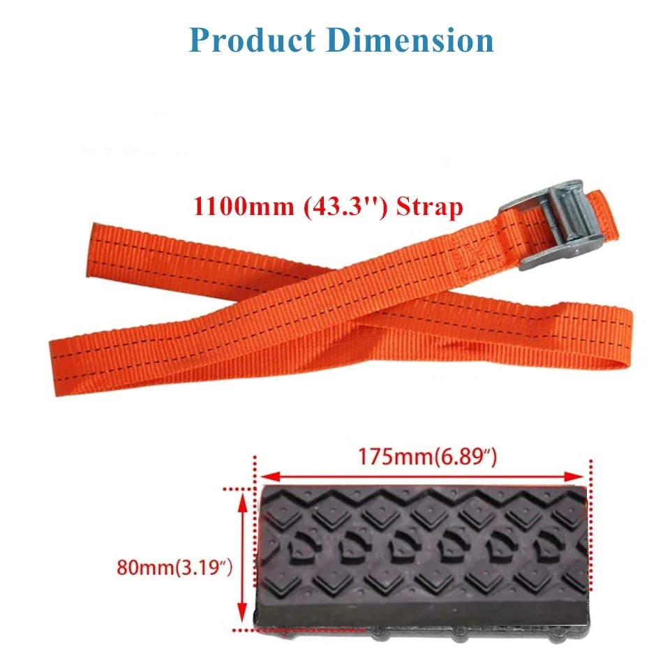 1/2/4PCS Durable PU Anti-Skid Car Tire Traction Blocks For Snow Mud Ice
