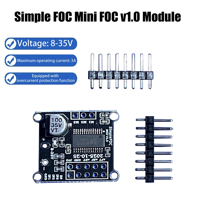 (신제품) 1Pc Simple FOC 미니 DRV8313 모듈 DC 브러시리스 모터 드라이버 보드 SVPWM 제어 DC 8-35V