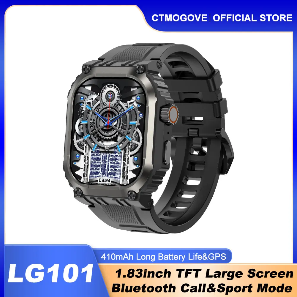 Новинка G101 водонепроницаемые умные часы для спорта на открытом воздухе GPS часы 1,83 дюйма Bluetooth браслет для звонков