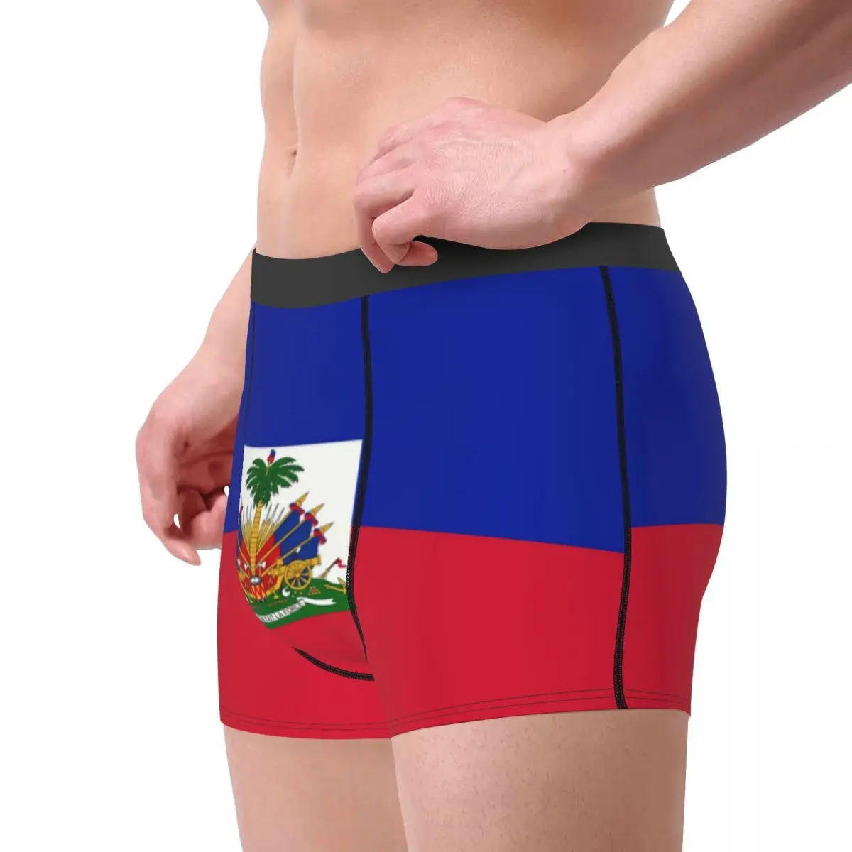 Custom Flag Of Haiti Underwear Men Breathbale Boxer Briefs Shorts Panties Soft Underpants For Homme 3