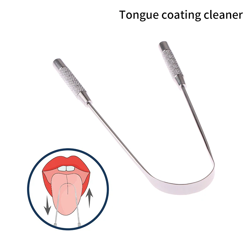 

1pc Tongue Scraper, Reduce Bad Breath, Stainless Steel Tongue Cleaners, Metal Tounge Scrappers, Tongue Scraper Cleaner For Fresh