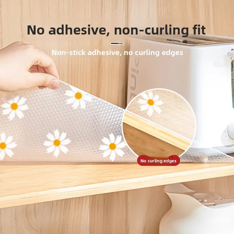 Waterproof Non-Slip Pad Paper Kitchen Cabinet Wardrobe oe Cabinet Moisture Proof Stier Adhesive Free Stainl Steel Tabl...