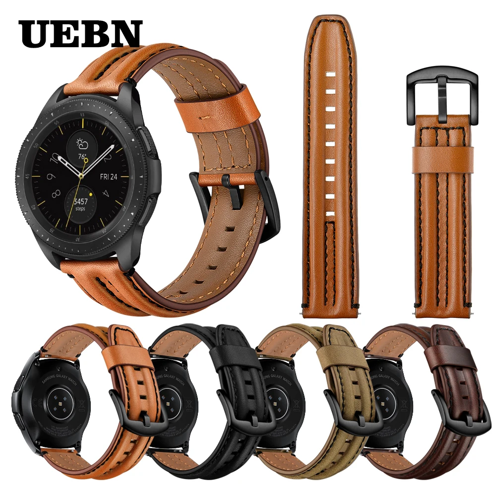

Genuine Leather Strap For Samsung Galaxy Watch 46mm Band Watchband For Gear S3 Classic&Frontier Bracelet Watchbands