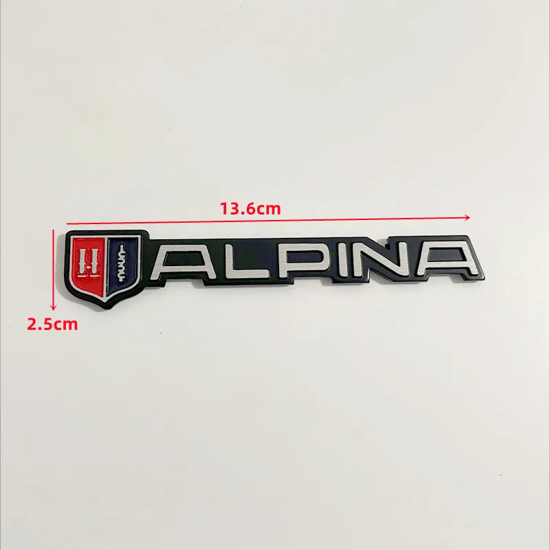 3D 금속 합금 자동차 후면 테일 트렁크 E30 E38 E39 B7 E90 F10 E46 Alpina 엠블럼 배지 로고 스티커 액세서리