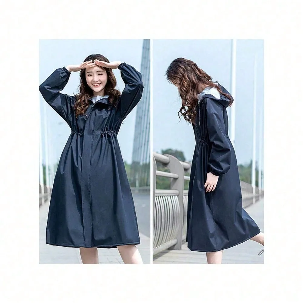 Waterproof Raincoat motorcycle raincoat waterproof raincoat 1PC Korean Coat Type Raincoat Women Waterproof Adult Rainproof Windproof Long Sleeve Riding Sweet Girls