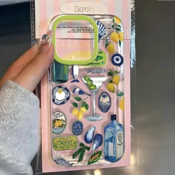 Seaside Scenery Clear TPU Phone Case with Wine and Lemon Design for Redmi K30 (TTK-259hkx124a1tif)
