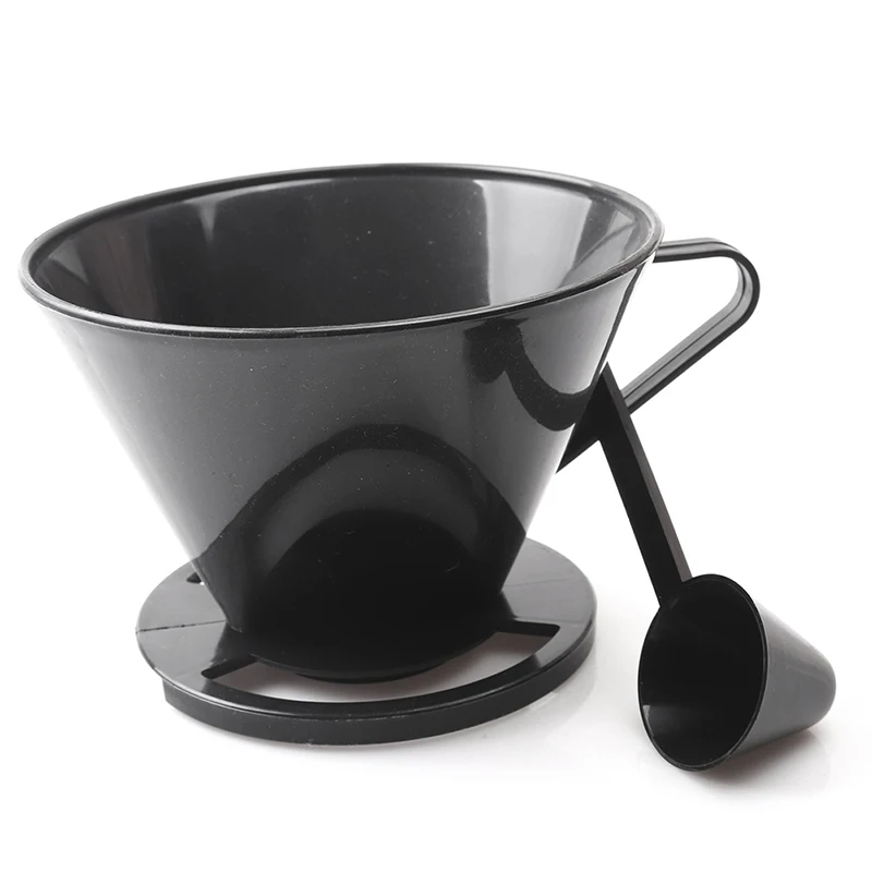 Reusable Plastic Coffee Cone Coffee Filter Holder Maker Pour Over