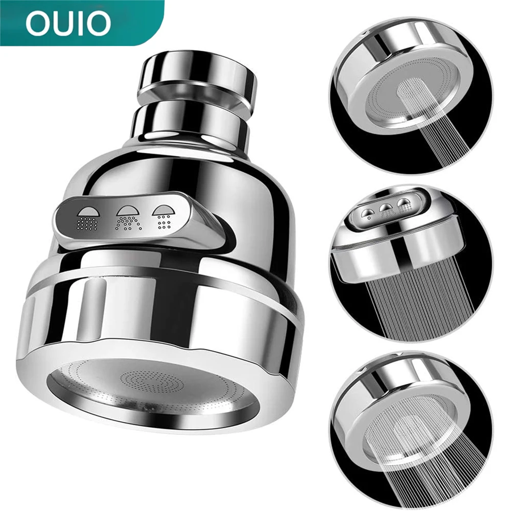 Kitchen Faucet Aerator Head 360° Rotatable Antisplash Faucet Sprayer