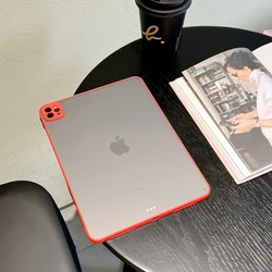 Matte Skin - Feel Soft Silicone Shockproof Tablet Sleeve Cover - Pro 12.9inch 2021 (Red)