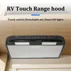 FreeShip 12V Car Kitchen Range Hood Stainless Steel With LED Removable For Cleaning Caravan Motorhome Camper Range Hood 2