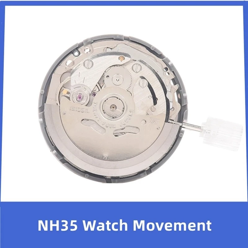 

1Set NH35/NH35A 3-Character Calendar 3-Needle Movement With Lever High-Precision Automatic Mechanical Movement Replacement Parts