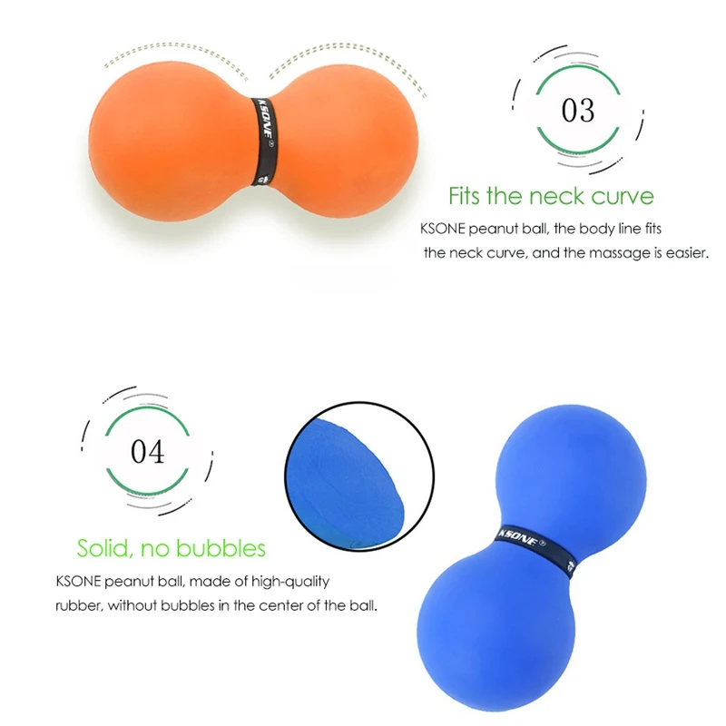 AA79 New KSONE Muscle Relief Massage Ball Shape Massage Ball For For Muscle Pain Physical Therapy
