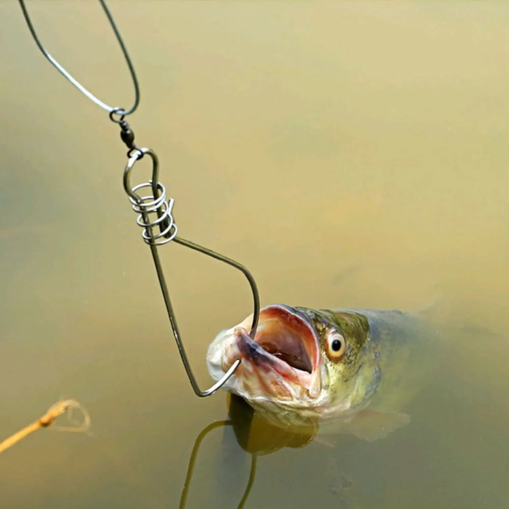 1x Fishing Lock Buckle Tackle Fishing Accessories Stainless Steel Chain with Float Live Fish Lure Lock Belt Fishing Tool