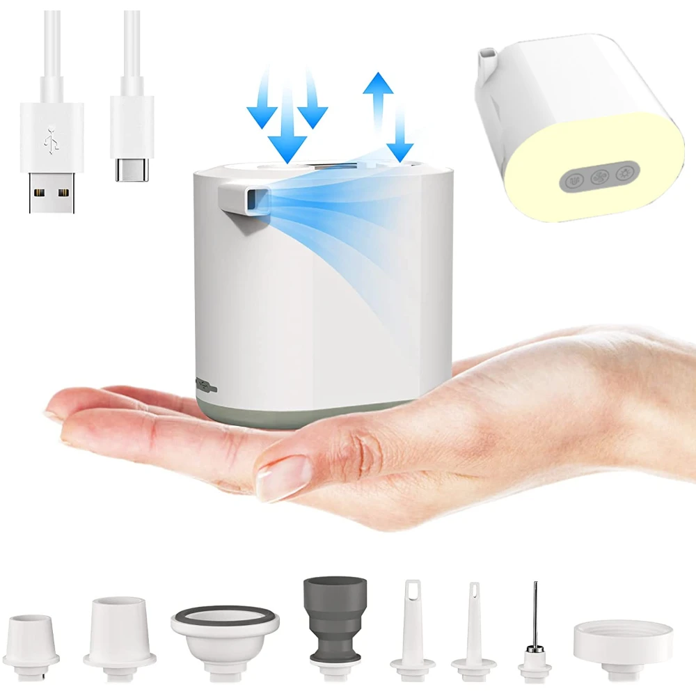 Mini Portable Electric Air Pump Camping Travel Tent Light USB