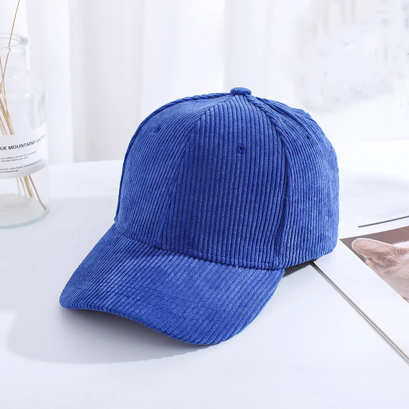 Corduroy Baseball Cap Autumn Women Wild Solid Hats Japanese Vintage Casual Beanie Trendy Student Adjustable Peaked Cap baseball cap