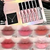 6Pcs/Box Matte Lipstick Set Lips Makeup Velvet Nude Lip Gloss Mirror Lip Glaze Foggy Tint Moisturizing Cosmetic Makeup For Girls 2