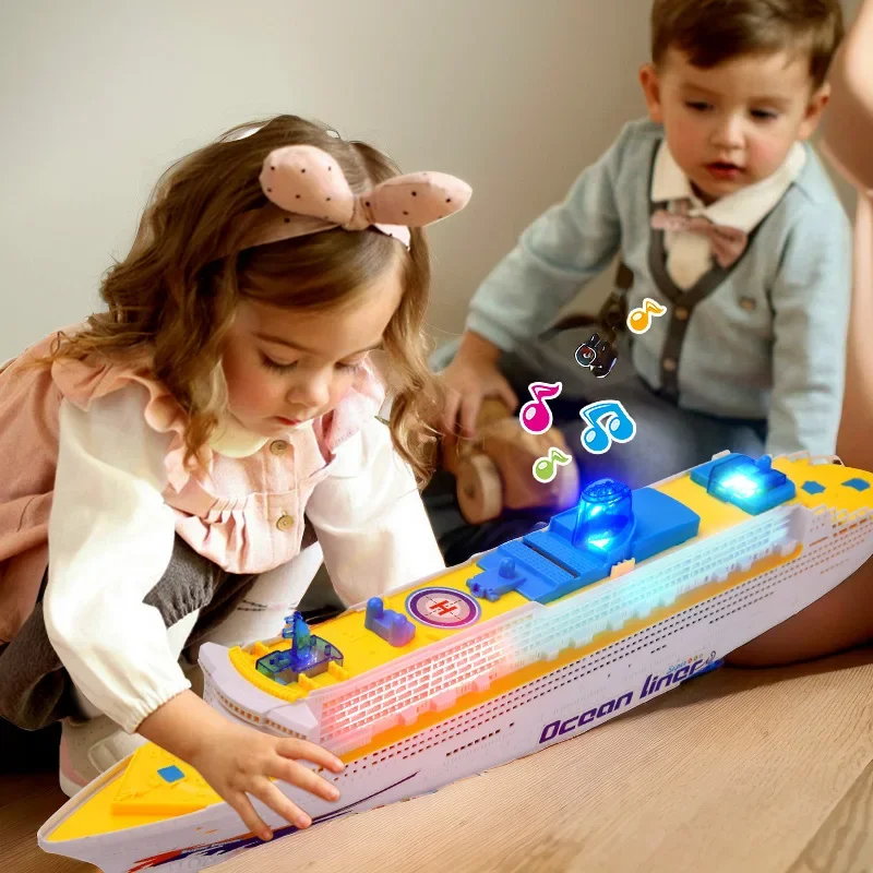 Cruise Ship Toy Ocean Liner Cruise Ship Boat Electric Ship Toy With Flashing Light And Sound Fun Nautical Decorations Boat Toy 5